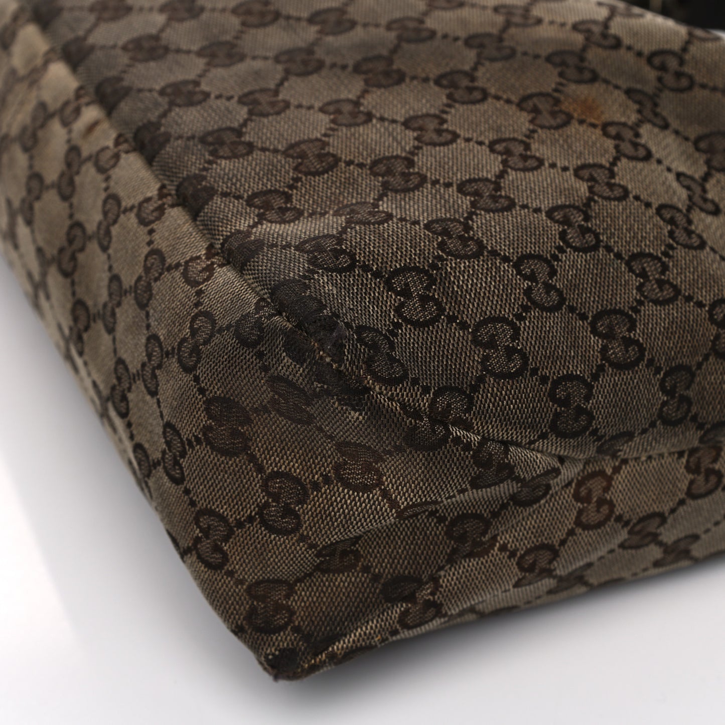 Monogram Medium Horsebit Chain Hobo Dark Brown