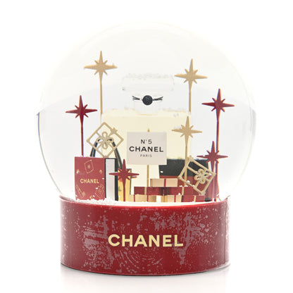 Chanel Glass N°5 Perfume Bottle Snow Globe Red 1 of 6