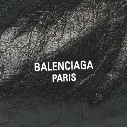 Balenciaga Crushed Calfskin Souvenir Charms Medium Tote Black 6 of 8