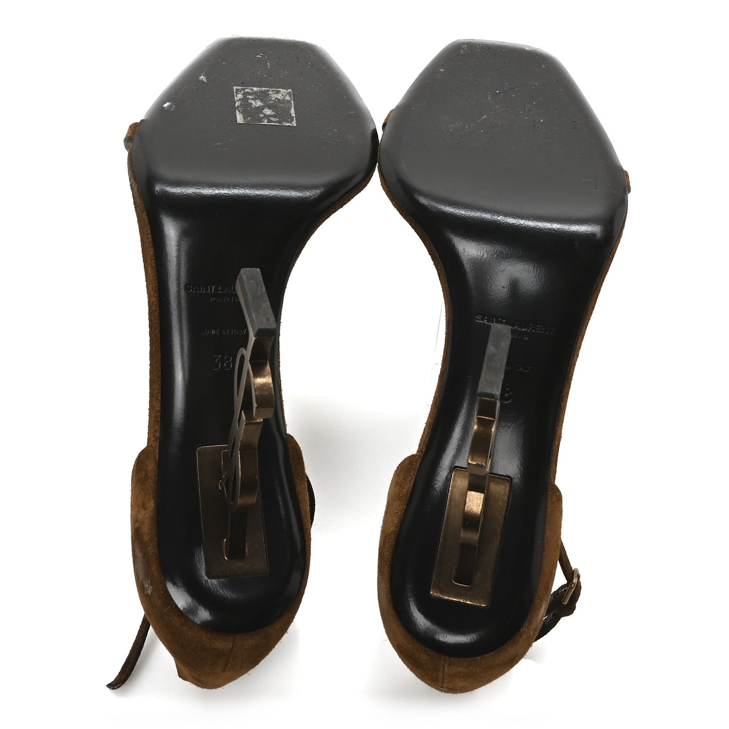 Suede Calfskin Opyum 110 Sandals 38 Cachemere Gold