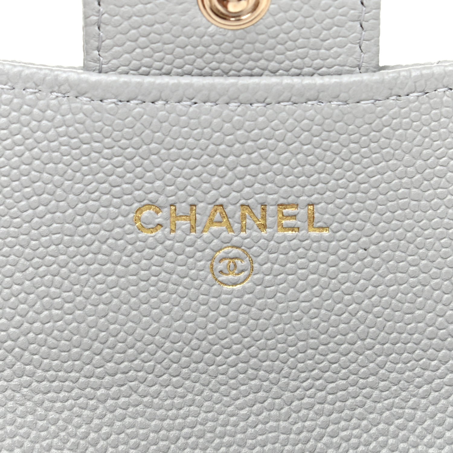 Chanel Caviar Quilted Flap Card Holder Wallet Grey 6 of 9