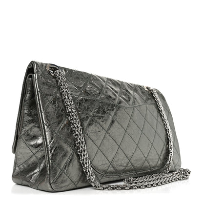 Chanel Metallic Aged Calfskin Quilted 2.55 Reissue 227 Flap Vert Fonce 3 of 10