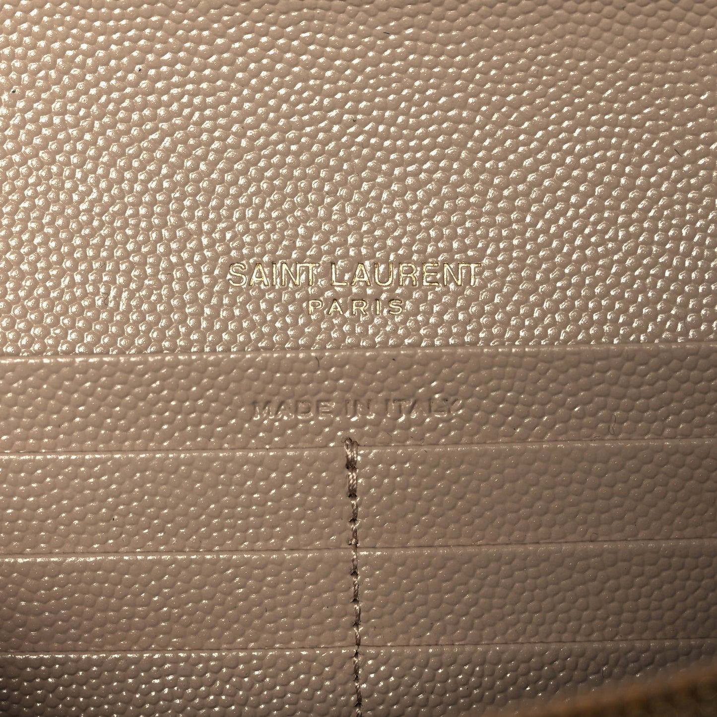 Grain De Poudre Matelasse Chevron Monogram Flap Wallet Taupe