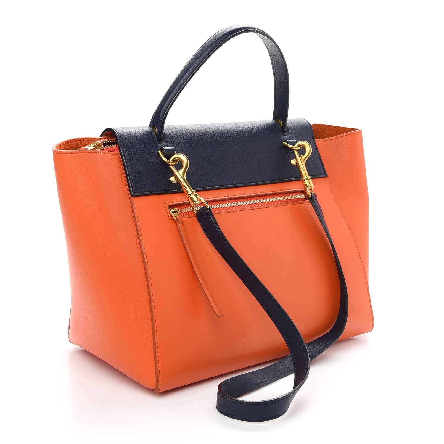 Celine Smooth Calfskin Mini Tri-Color Belt Bag Orange 3 of 10
