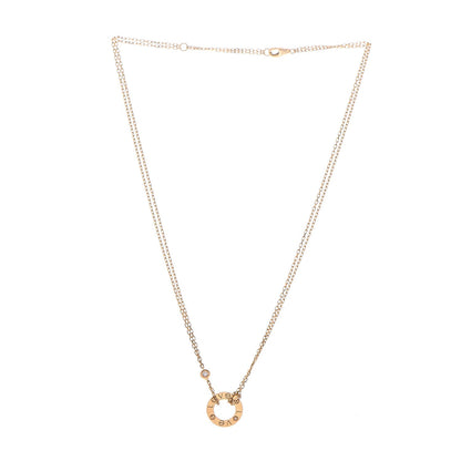 Cartier 18K Yellow Gold 2 Diamond LOVE Necklace 3 of 8