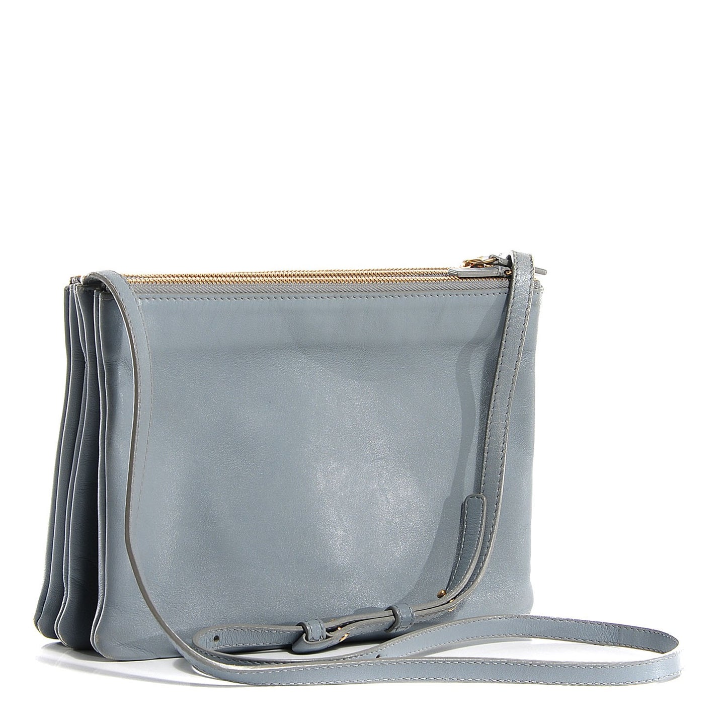 Lambskin Large Trio Crossbody Bag Slate