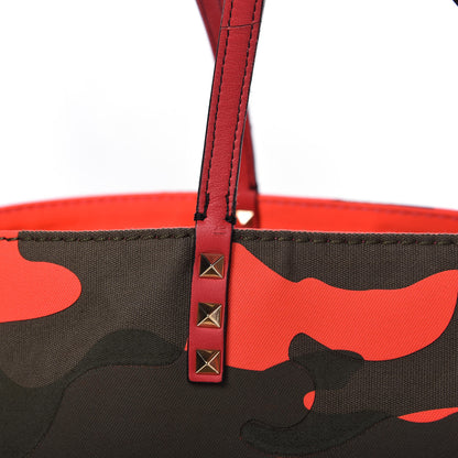 Valentino Garavani Canvas Camouflage Rockstud Reversible Tote Pink 13 of 14