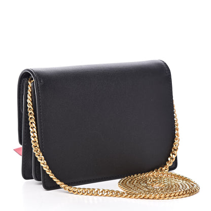 Valentino Garavani Smooth Calfskin Mini VRing Crossbody Bag Black 3 of 10