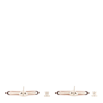 Hermes Barenia Loop Earrings Fauve 3 of 5