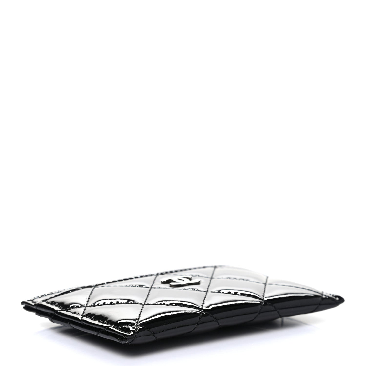 Chanel Patent Calfskin Quilted Card Holder Black 4 of 9