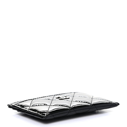 Chanel Patent Calfskin Quilted Card Holder Black 4 of 9