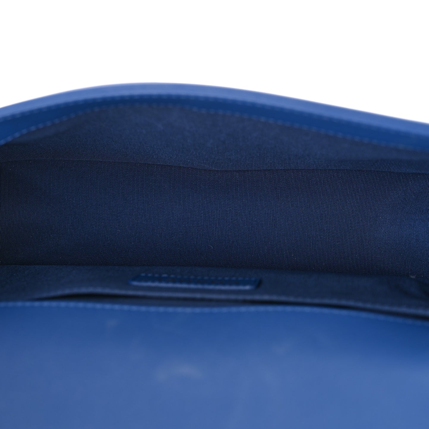 Calfskin Quilted Medium Boy Flap Blue