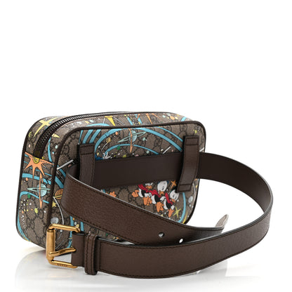 Gucci X DISNEY GG Supreme Monogram Donald Duck Small Interlocking G Belt Bag 90 36 Beige Multicolor New Acero 3 of 10