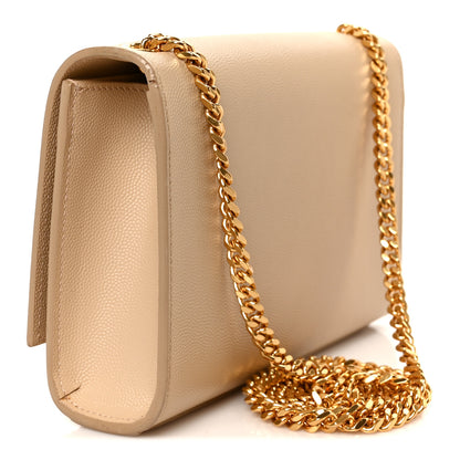 Saint Laurent Grain De Poudre Small Monogram Kate Satchel Nude Powder 3 of 12