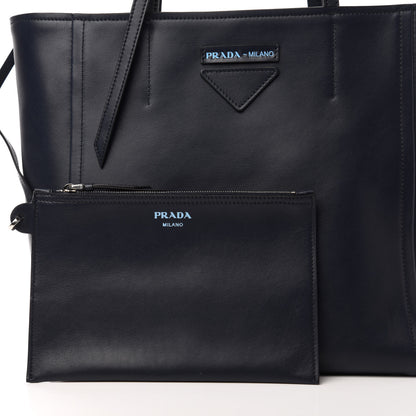 Prada Calfskin Concept Shopper Tote Black Astrale 11 of 12