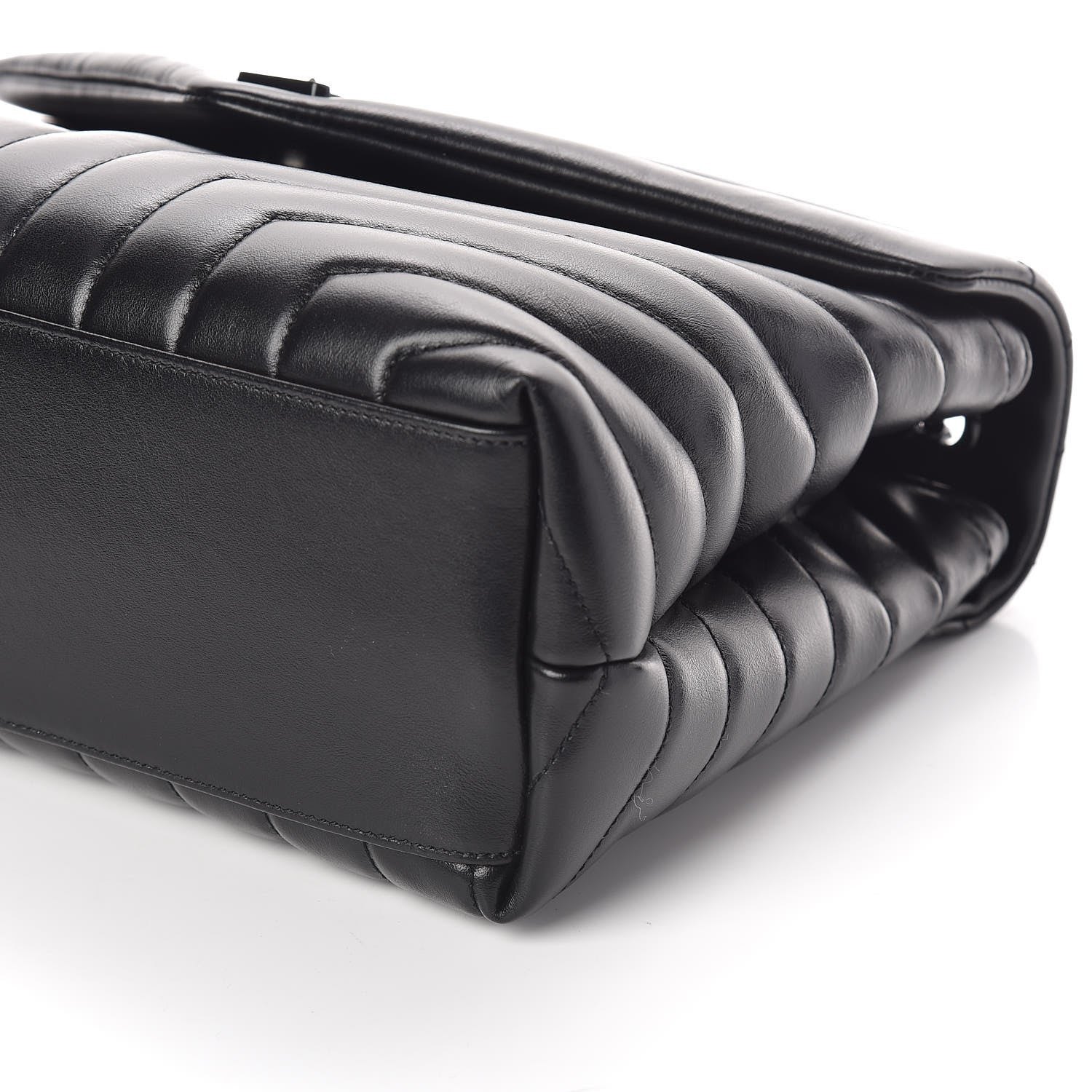 Saint Laurent Calfskin Y Quilted Monogram Medium Loulou Chain Satchel Black 6 of 9