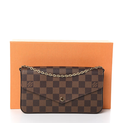 Louis Vuitton Damier Ebene Pochette Felicie Chain Wallet 11 of 11