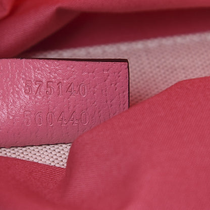 Gucci Patent Canvas Frame Logo Vertical Tote Glam Pink 7 of 10