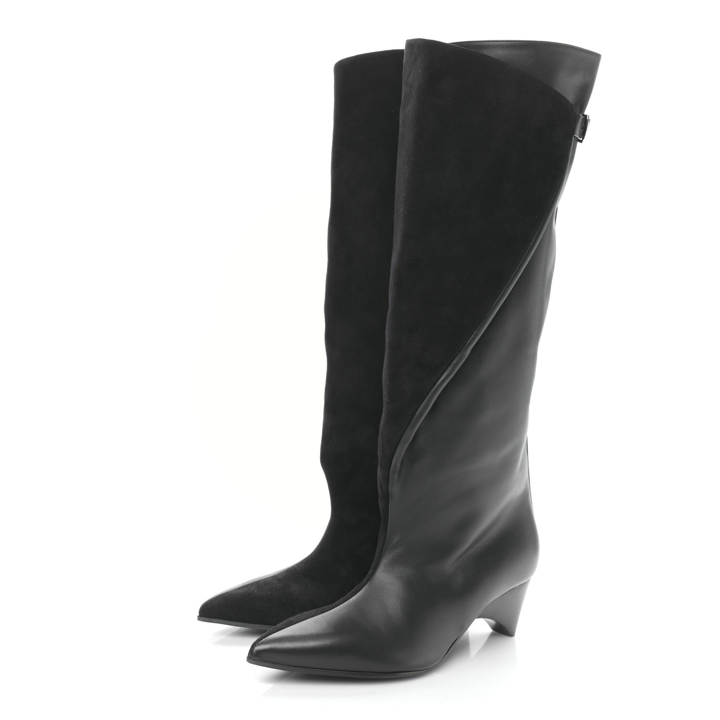 Suede Goatskin Calfskin Hilona 55 Ankle Boots 37.5 Black