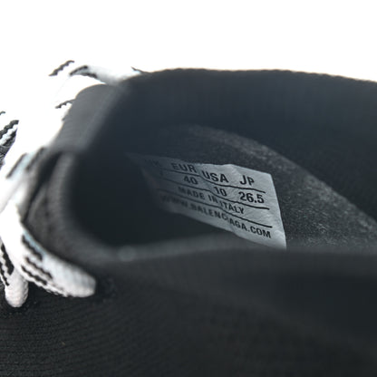 Balenciaga Recycled Knit Bi-Color Sole Womens Speed Lace Up Sneakers 40 Black White 8 of 8
