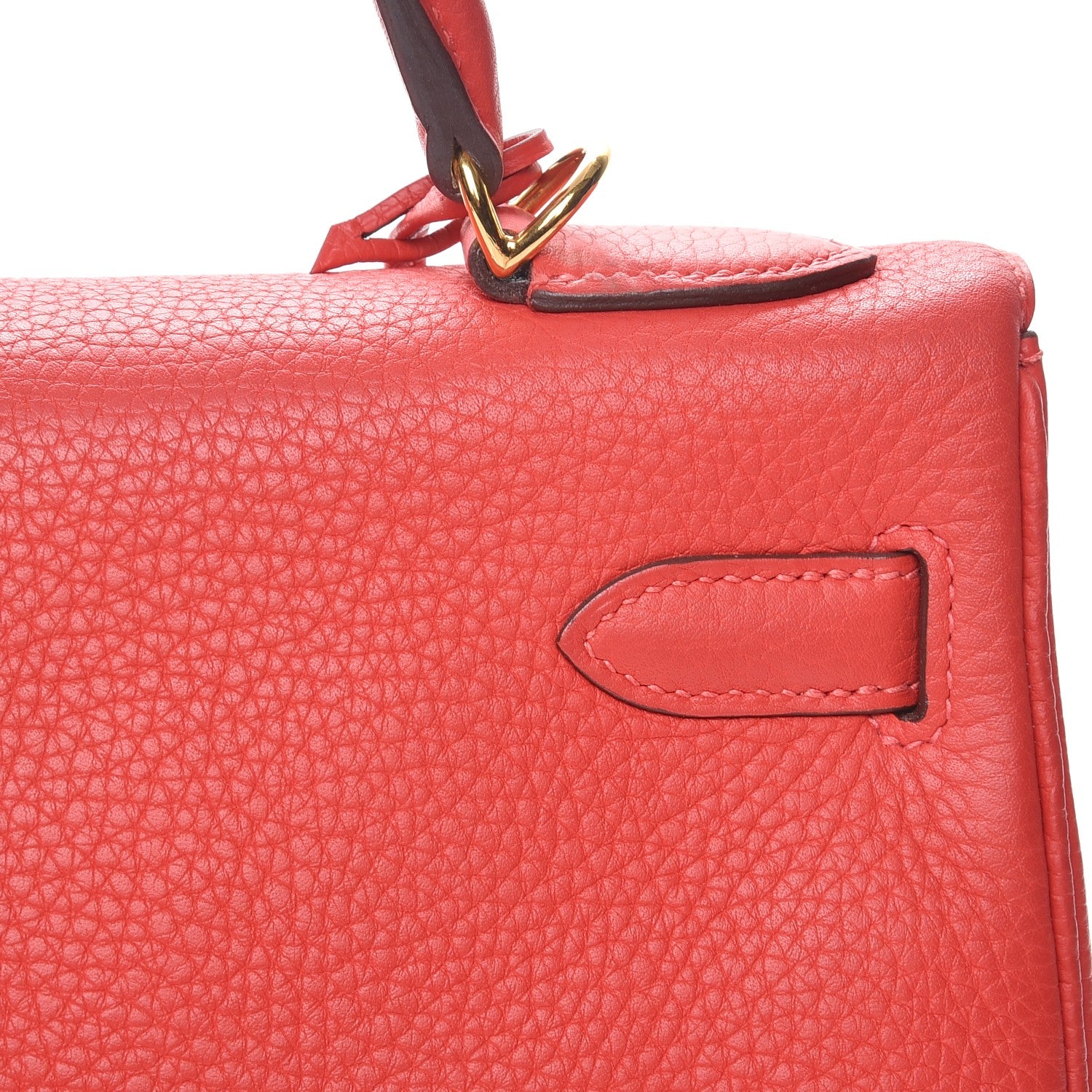 Hermes Taurillon Clemence Kelly Retourne 28 Rouge Pivoine 26 of 28