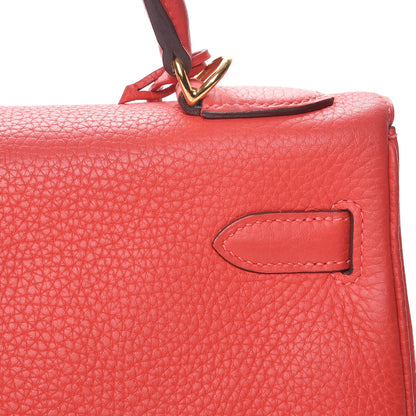 Hermes Taurillon Clemence Kelly Retourne 28 Rouge Pivoine 26 of 28