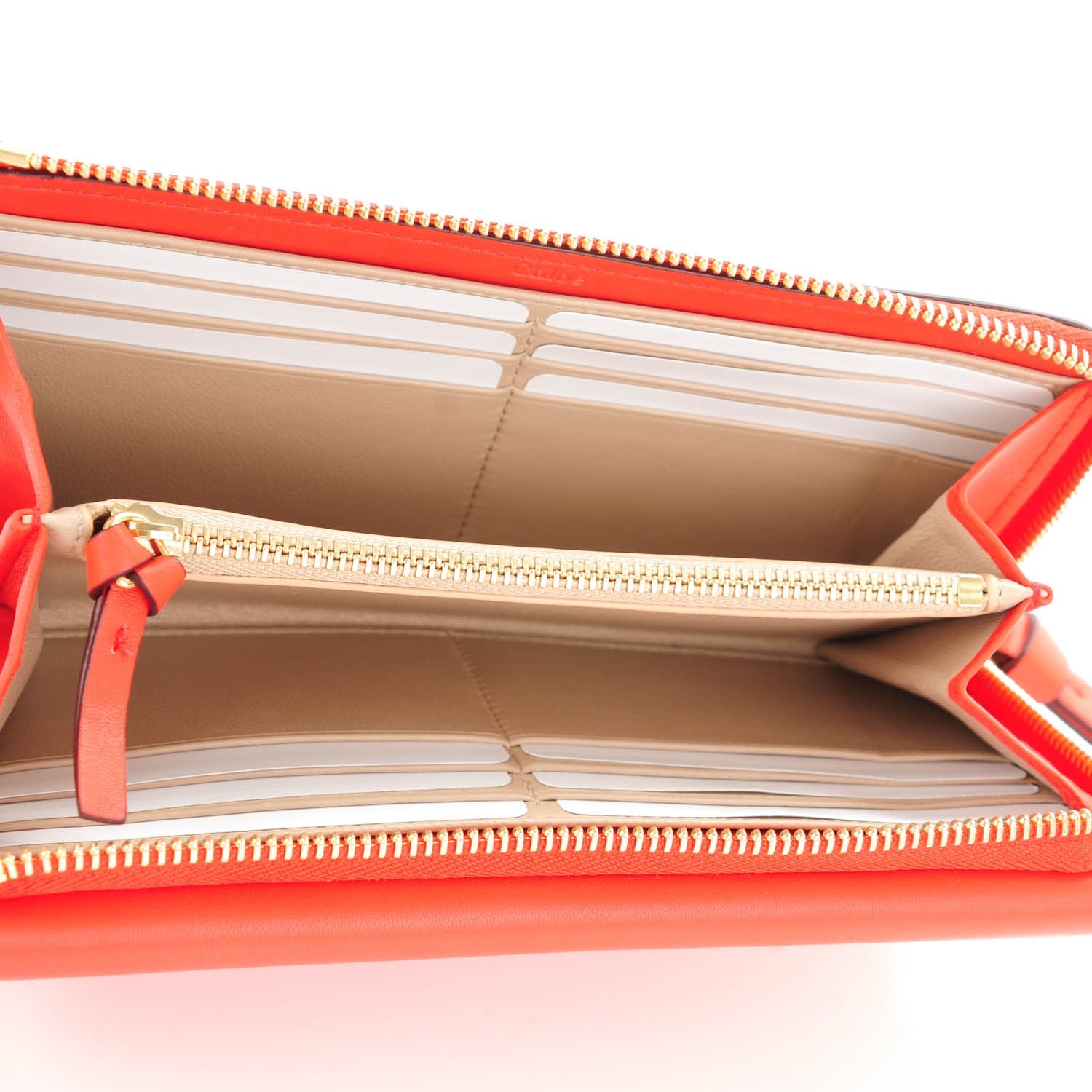 Chloe Calfskin Georgia Flap Wallet Poppy 5 of 9