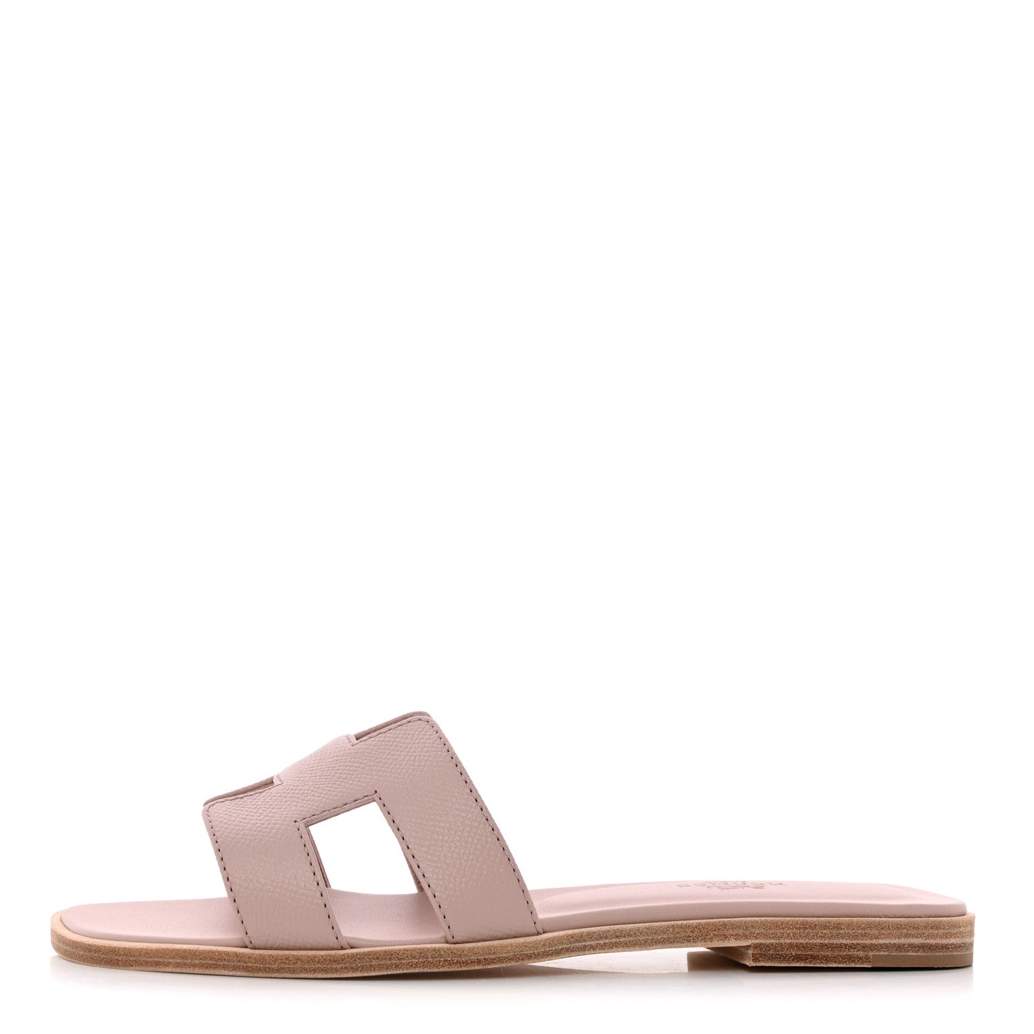 Hermes Epsom Oran Sandals 37 Rose Porcelaine 1 of 8