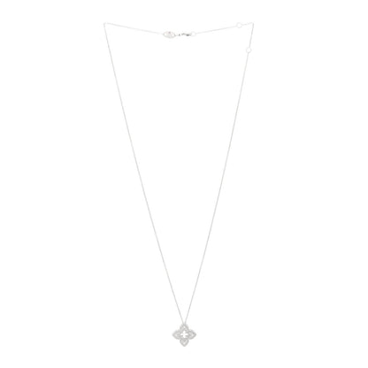 Roberto Coin 18K White Gold Diamond Petite Venetian Princess Flower Pendant Necklace 3 of 5