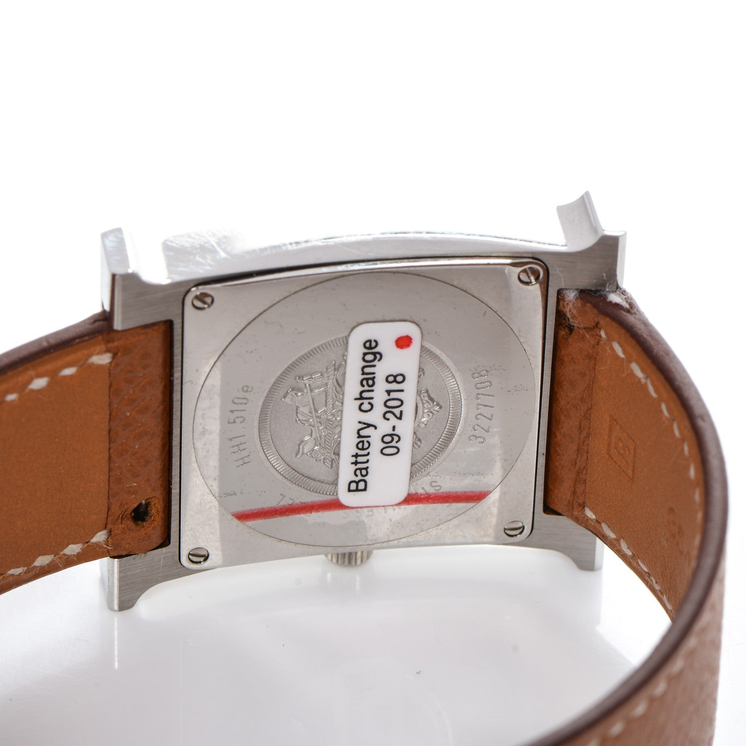 Hermes Stainless Steel Epsom 26mm Heure H Hour Quartz Watch Gold 6 of 11