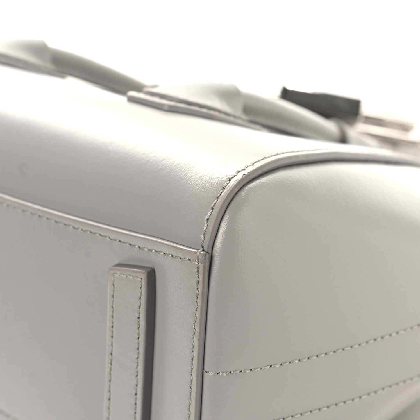 Box Calfskin Mini Lock Antigona Shoulder Bag Cloud Grey