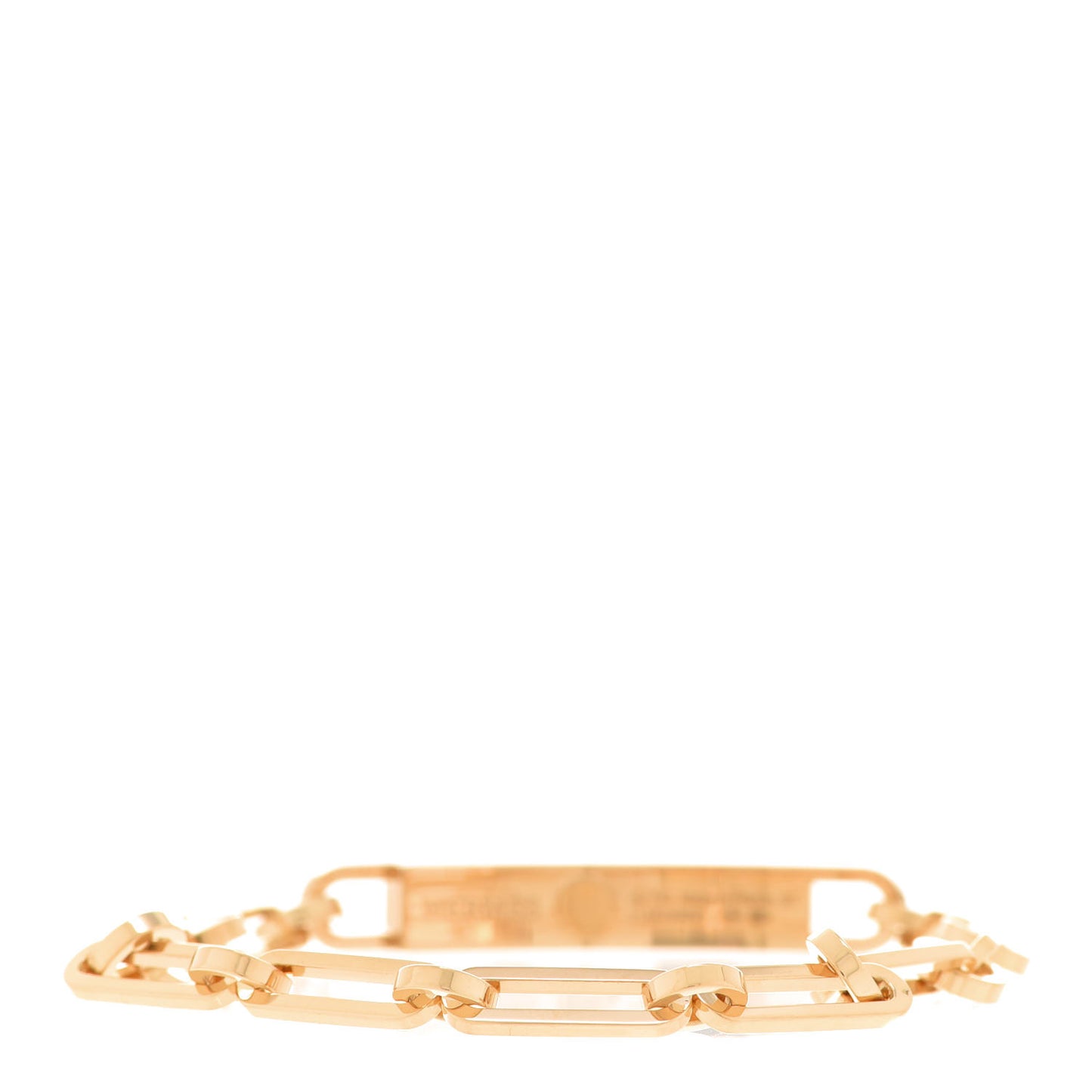 18K Yellow Gold Diamond Pave PM Kelly Chaine Bracelet ST