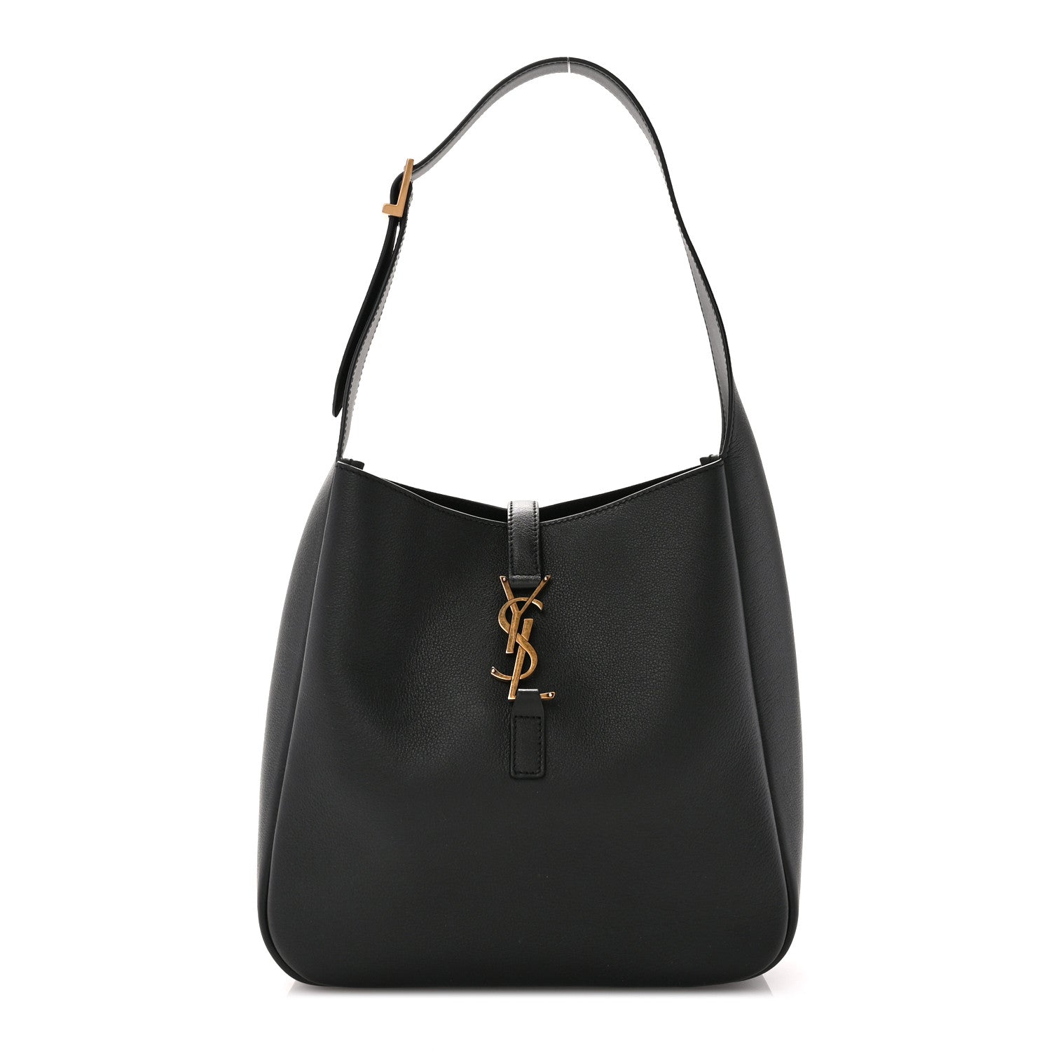 Saint Laurent Smooth Calfskin Small Le 5 A 7 Soft Hobo Black 1 of 10