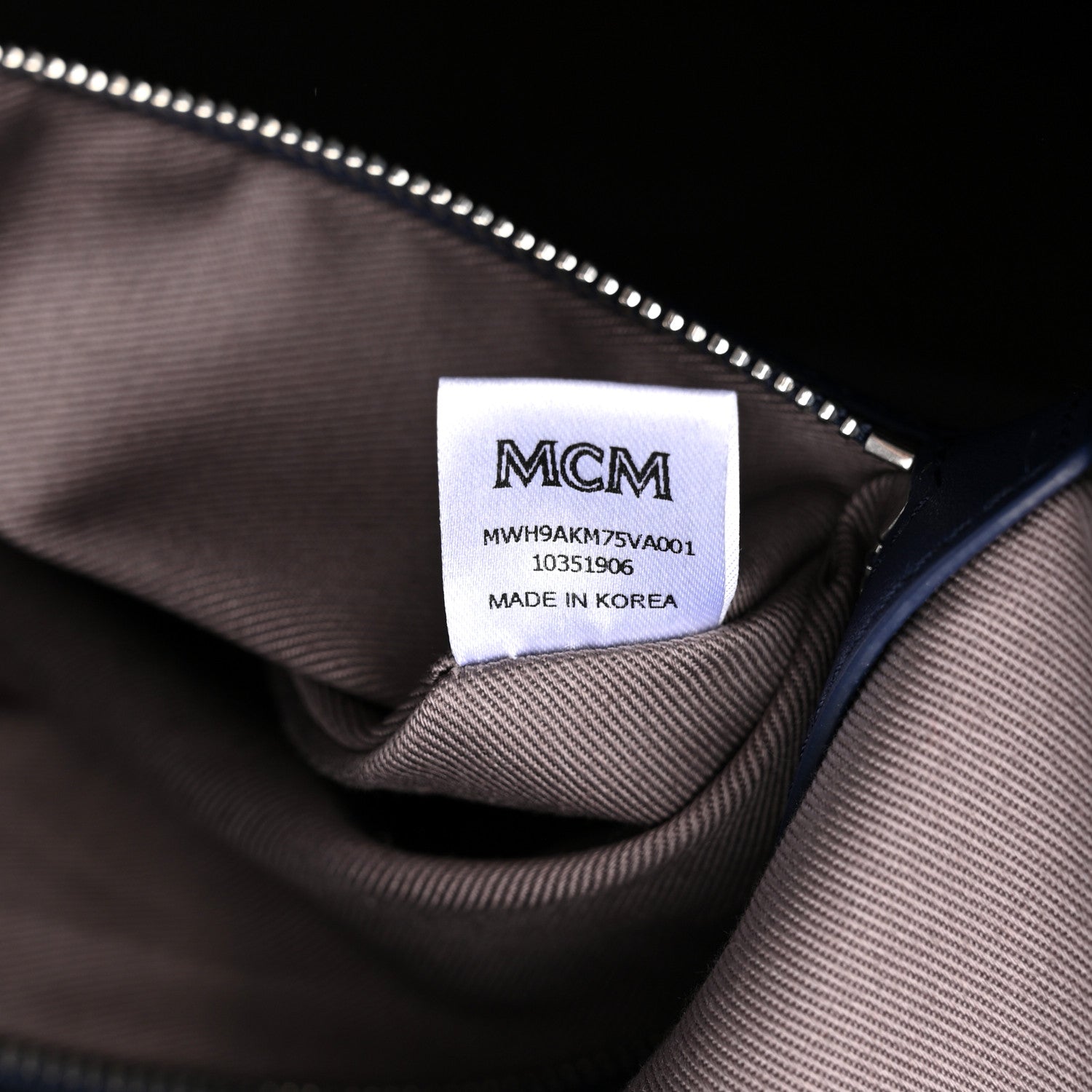 MCM Calfskin Ottomar Monogram Large Klara Hobo Navy Blue 6 of 7