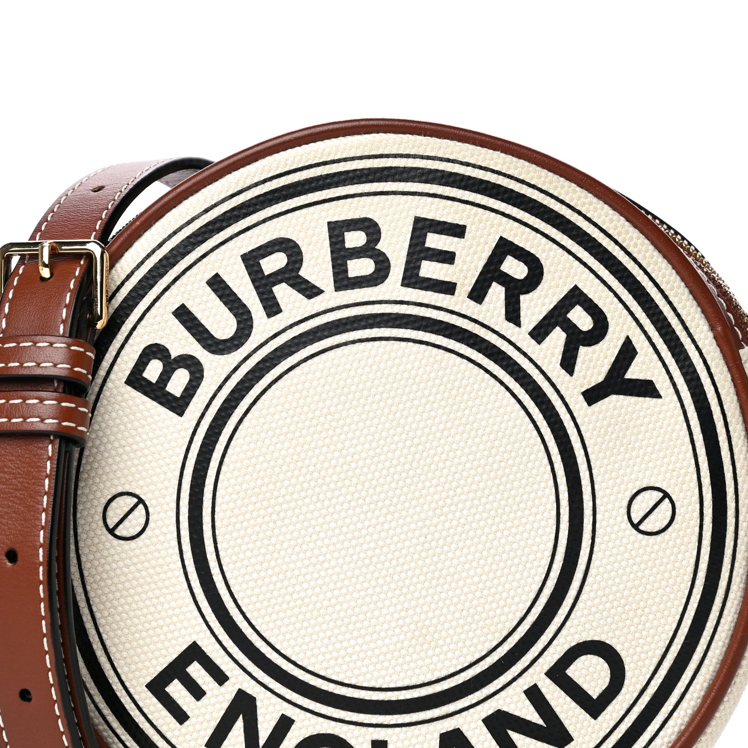 Burberry Canvas Calfskin Louise Bag Natural 8 of 15