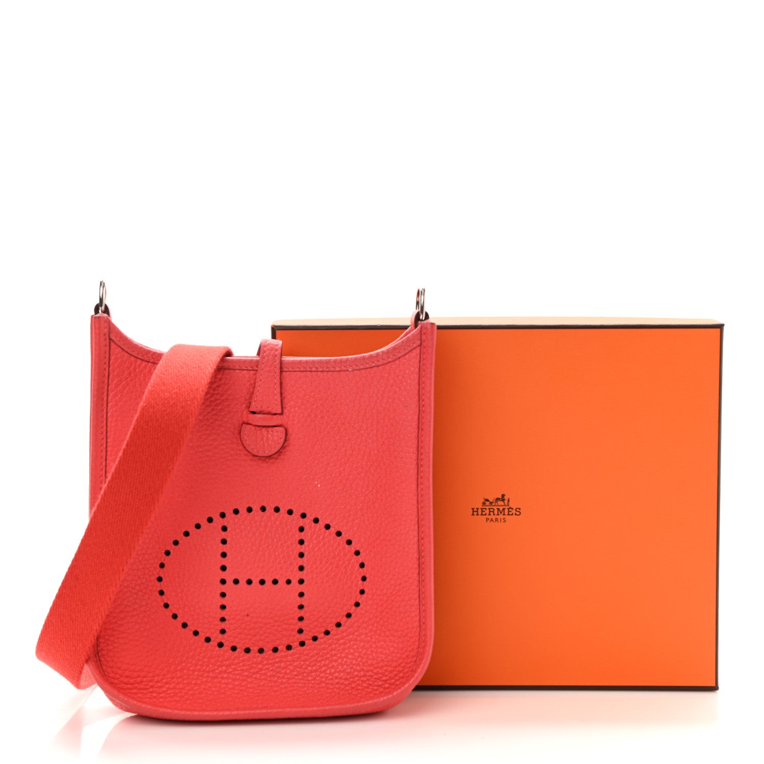 Hermes Taurillon Clemence Evelyne TPM Rouge Pivoine 12 of 12