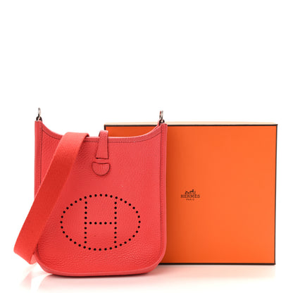 Hermes Taurillon Clemence Evelyne TPM Rouge Pivoine 12 of 12