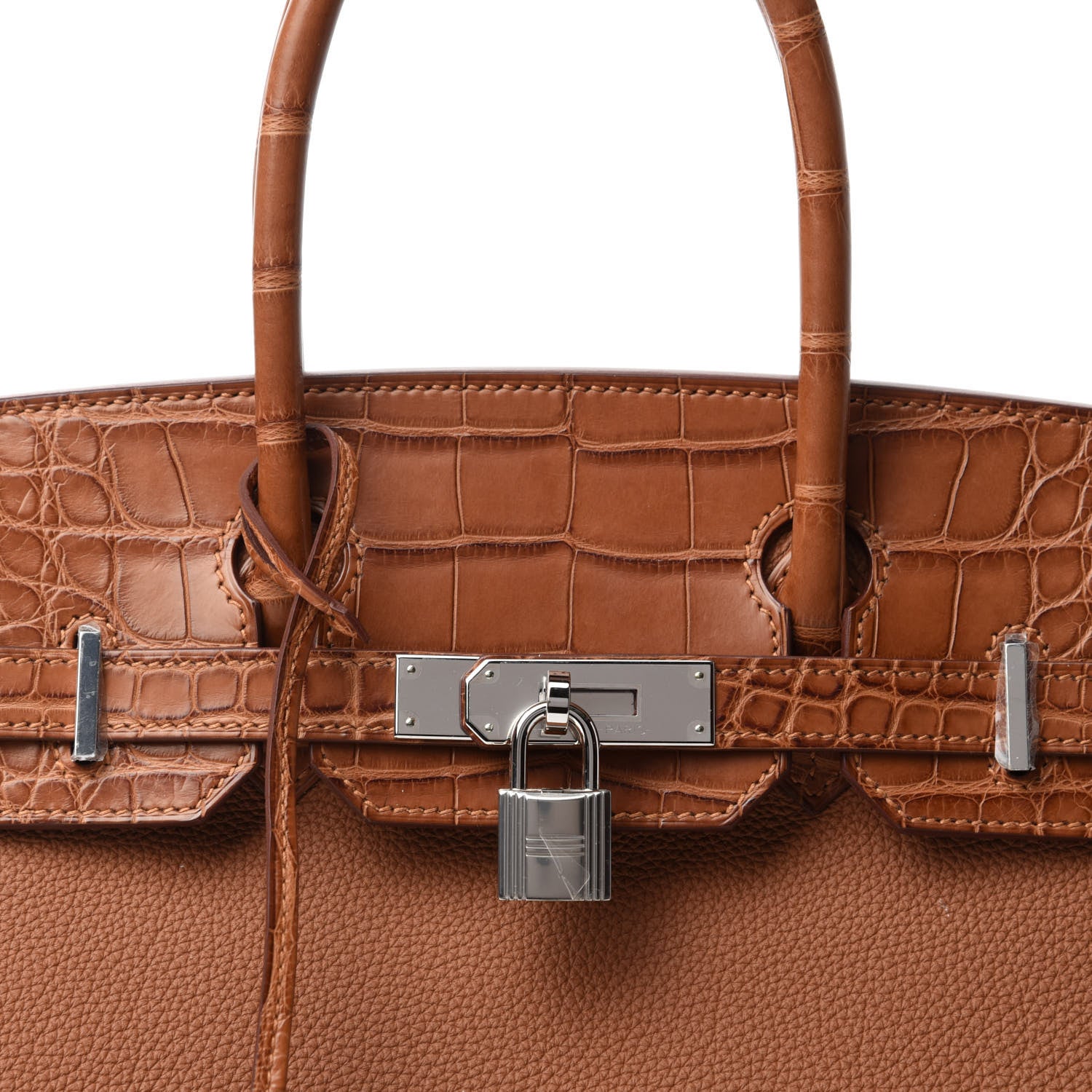 Hermes Togo Matte Alligator Birkin Touch 30 Gold 10 of 11