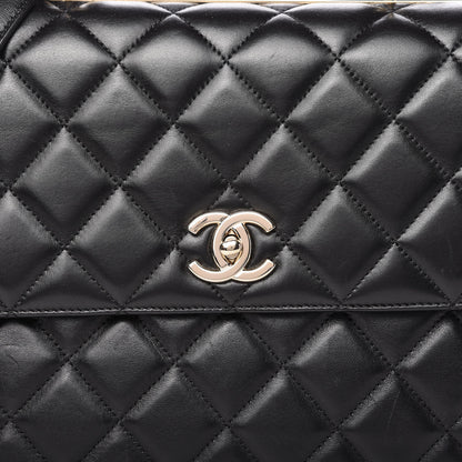 Chanel Lambskin Quilted Large Trendy CC Dual Handle Flap Bag Black 10 of 10