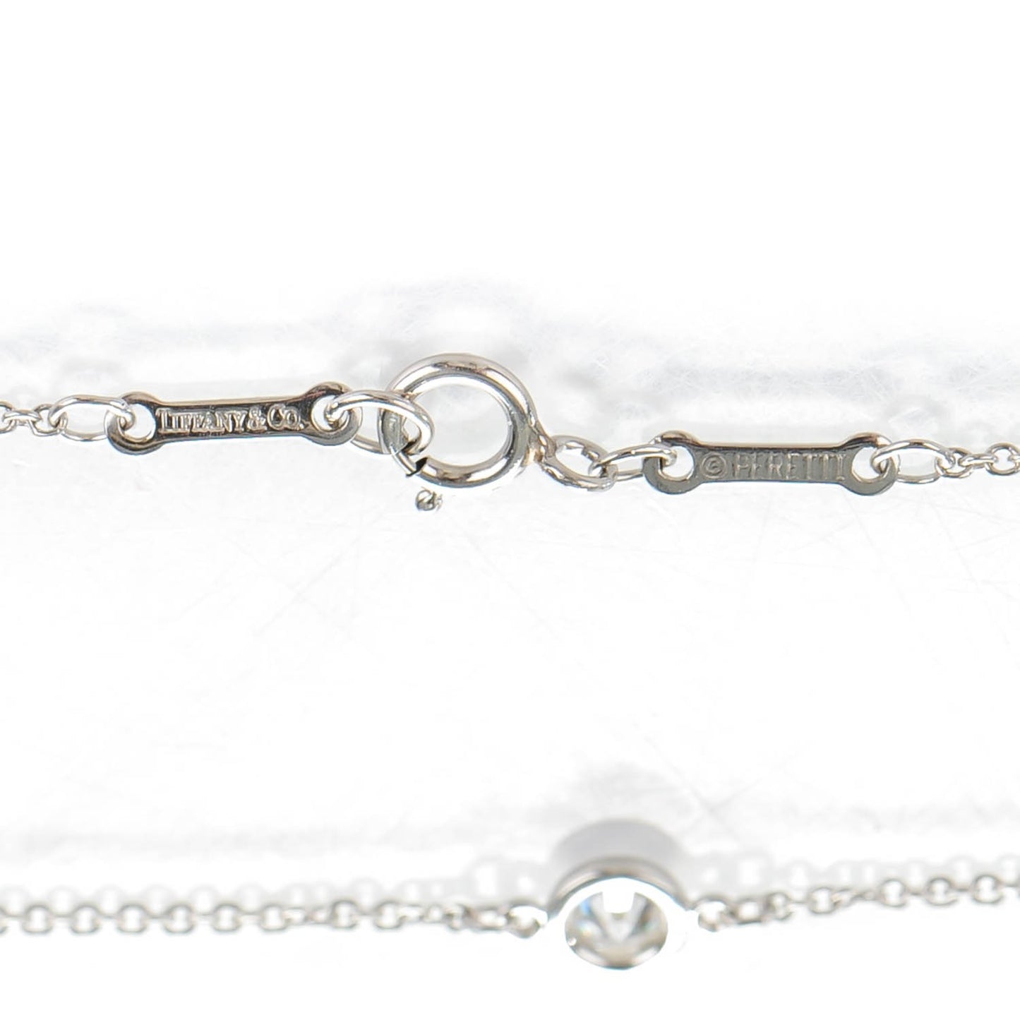Platinum Diamond .33ctw Elsa Peretti Diamonds by the Yard Station Necklace