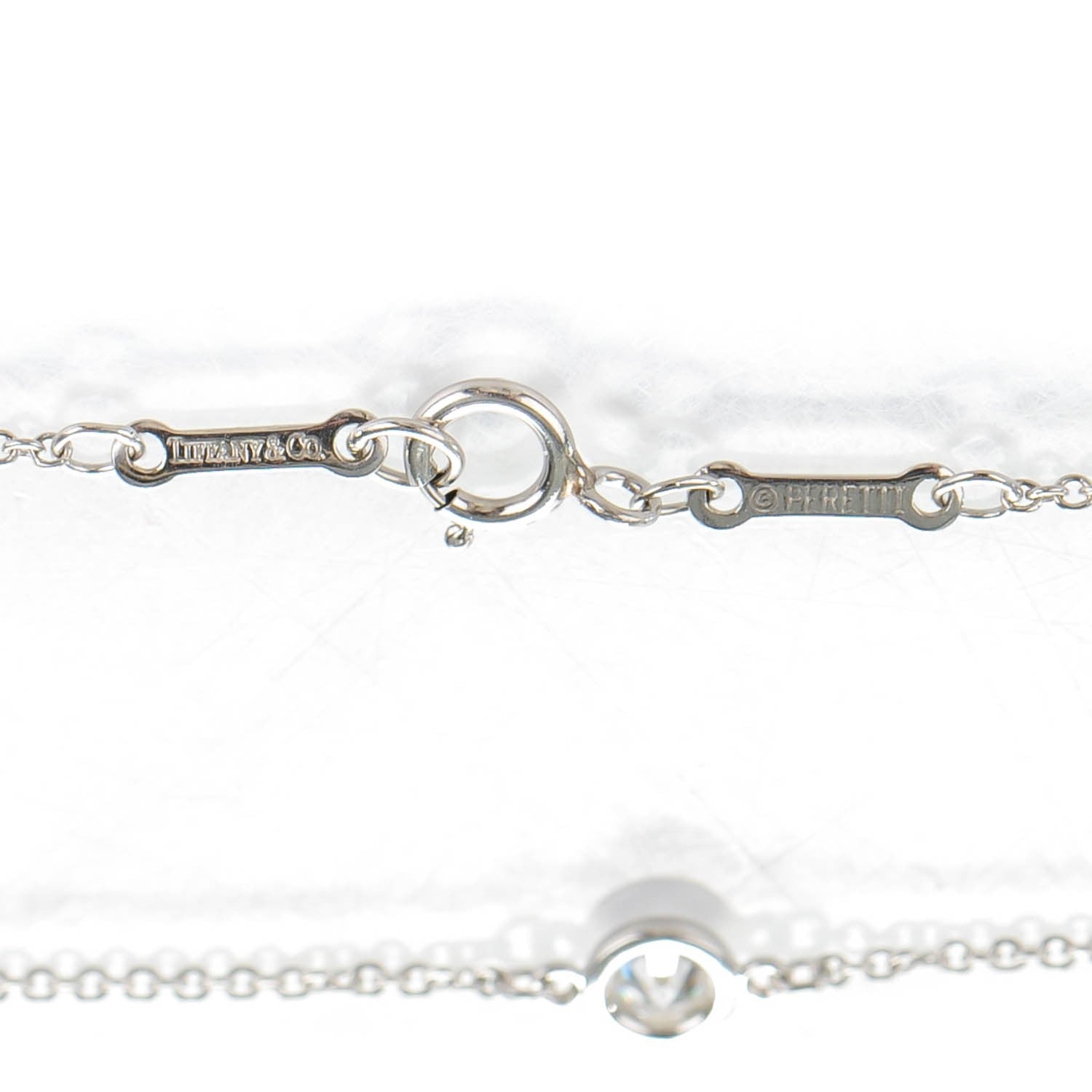 Tiffany Platinum Diamond .33ctw Elsa Peretti Diamonds by the Yard Station Necklace 4 of 6