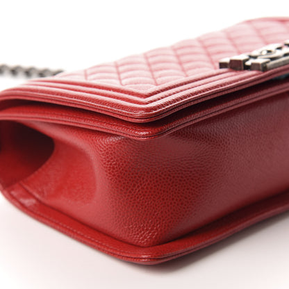 Chanel Caviar Quilted Medium Boy Flap Red 5 of 9