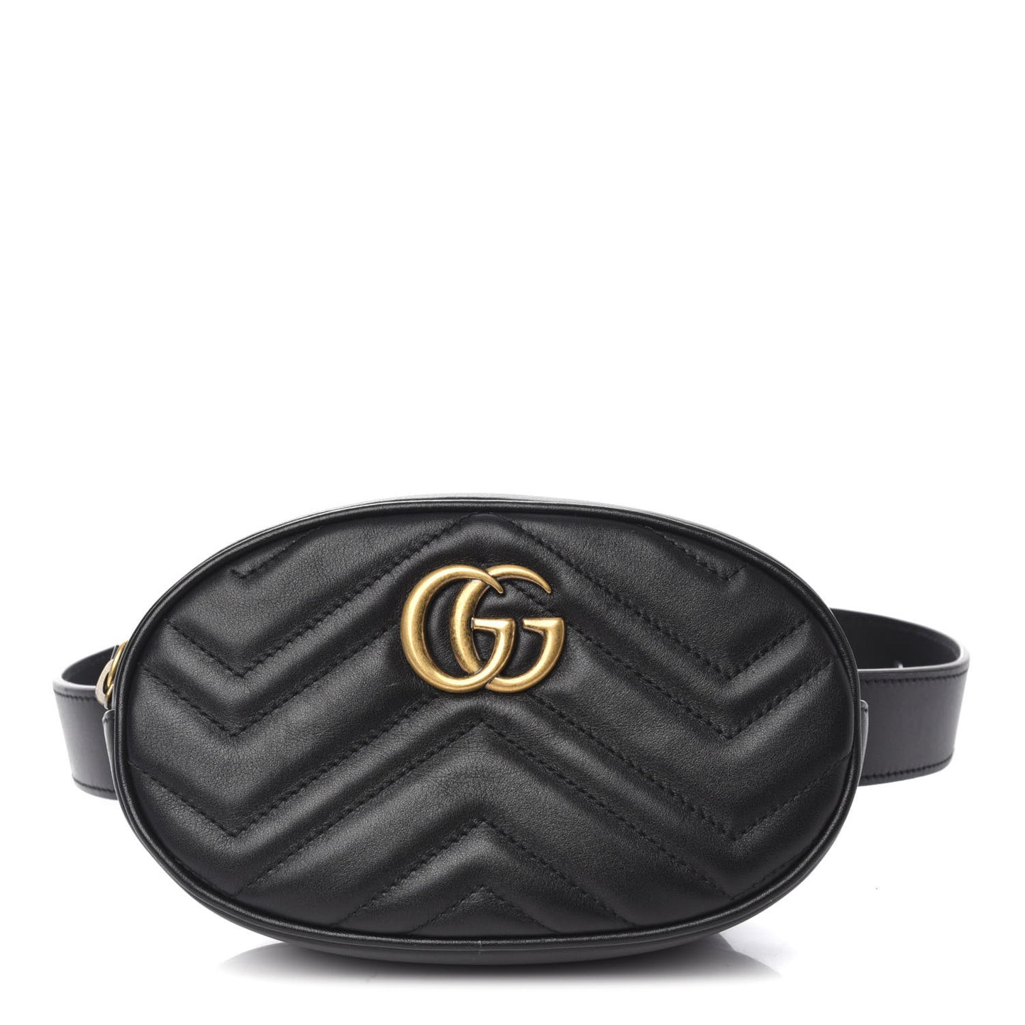 Calfskin Matelasse GG Marmont Belt Bag 75 30 Black