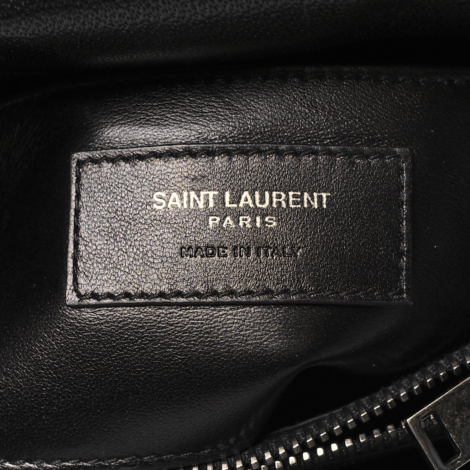 Saint Laurent Sheepskin Matelasse Chevron Monogram Medium College Bag Black 6 of 10
