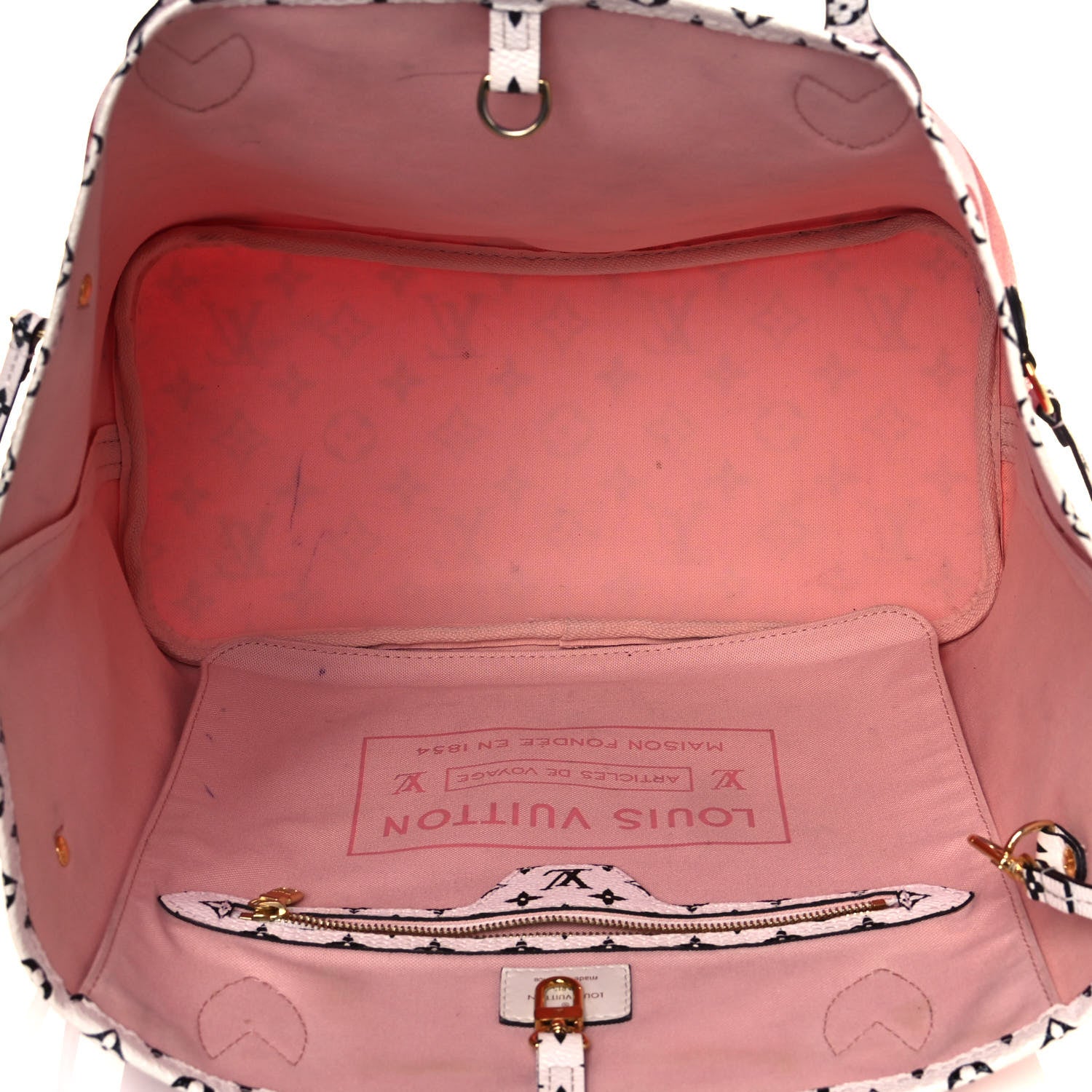 Louis Vuitton Monogram Giant Neverfull MM Rouge 5 of 11