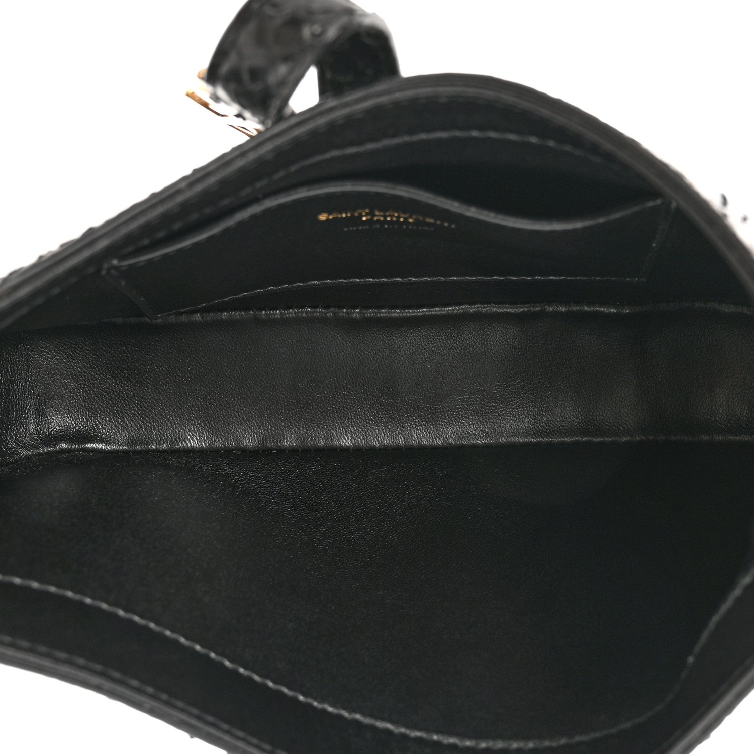 Saint Laurent Snakeskin Le 5 A 7 Mini Hobo Black 5 of 10