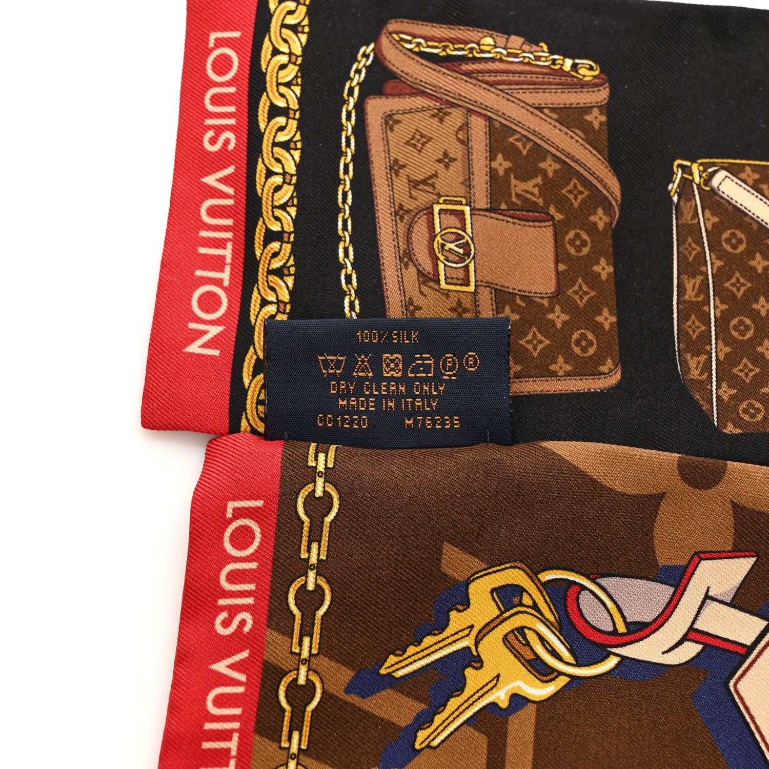 Louis Vuitton Silk Monogram Tribute To Bandeau Marron 4 of 5