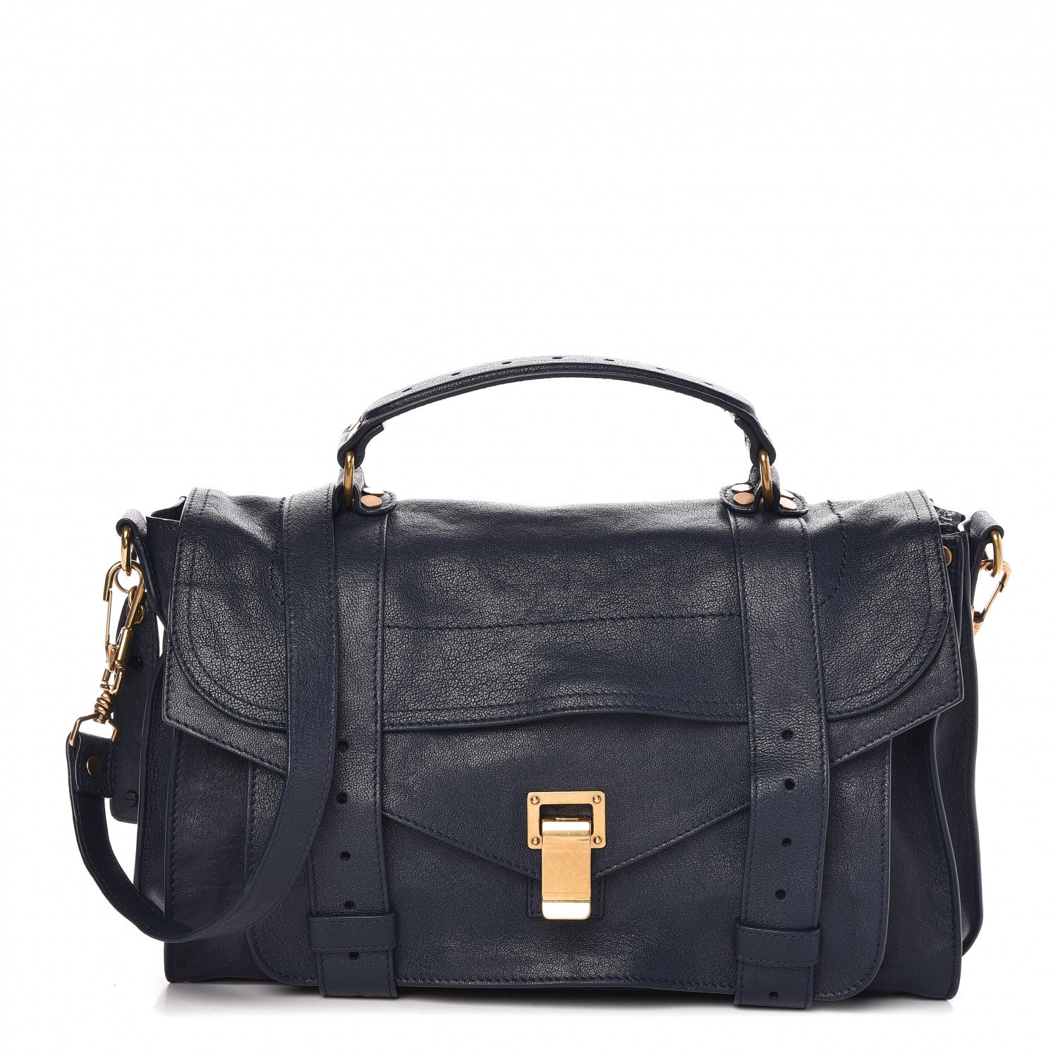 Proenza Schouler Lambskin Medium PS1 Satchel Midnight 1 of 11