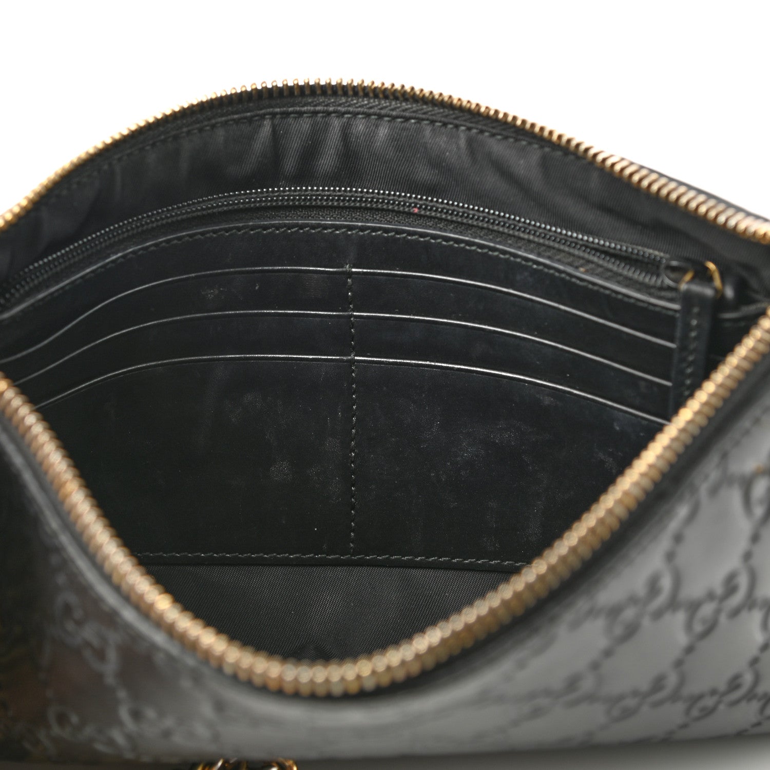 Gucci Guccissima Signature Wrist Wallet Black 6 of 10