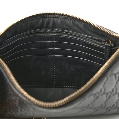 Gucci Guccissima Signature Wrist Wallet Black 6 of 10
